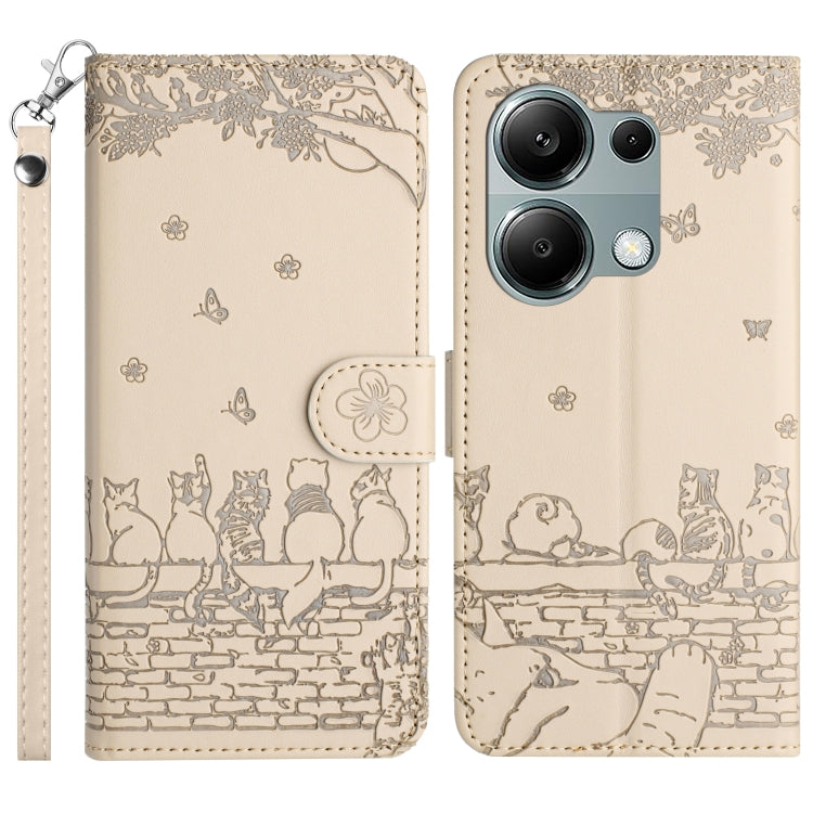 Cat Embossing Pattern Leather Phone Case with Lanyard, For Xiaomi Poco M6 Pro 4G, For Xiaomi Poco C65/Poco M6, For Xiaomi Redmi Note 13 Pro 4G, For Xiaomi Redmi Note 13 4G, For Xiaomi Redmi 13C 4G/5G/13R 5G, For Xiaomi Redmi Note 13 5G                 ...