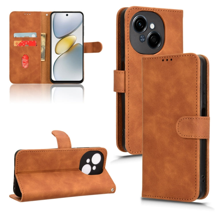 Skin Feel Magnetic Flip Leather Phone Case, For Tecno Spark 40 4G, For Tecno Pova 7 Ultra 5G, For Tecno Spark Go 2 4G, For Tecno Pova Curve 5G, For Tecno Camon 40 Premier, For Tecno Camon 40, For Tecno Spark 30 Pro 4G, For Tecno Spark Go 2025 / Spark G...
