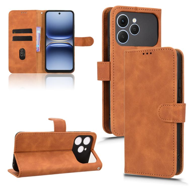 Skin Feel Magnetic Flip Leather Phone Case, For Tecno Spark 40 4G, For Tecno Pova 7 Ultra 5G, For Tecno Spark Go 2 4G, For Tecno Pova Curve 5G, For Tecno Camon 40 Premier, For Tecno Camon 40, For Tecno Spark 30 Pro 4G, For Tecno Spark Go 2025 / Spark G...