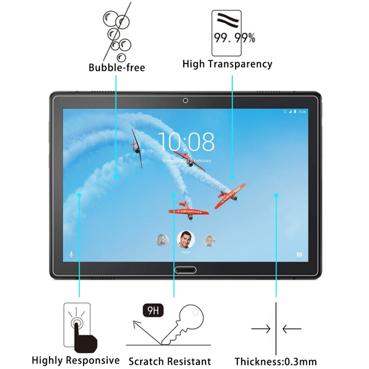 25 PCS For Lenovo Tab P10 X705M 9H 0.3mm Explosion-proof Tempered Glass Film, For Lenovo Tab P10 X705M