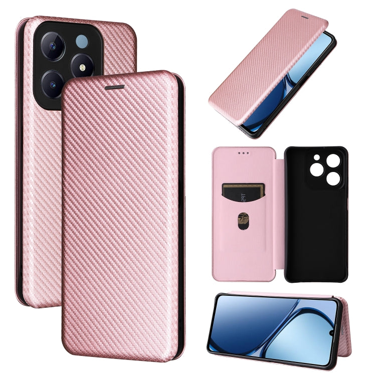 Carbon Fiber Texture Flip Leather Phone Case, For Realme Neo7x 5G, For Realme P3 Pro 5G, For Realme 14 Pro 5G Global, For Realme C75 4G, For Realme CT7 Pro, For Realme 13 Pro / 13 Pro+, For Realme GT 6 / GT 6T, For Realme GT Neo6 / GT Neo6 SE          ...