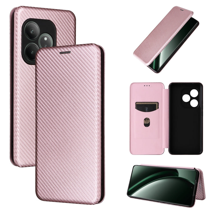 Carbon Fiber Texture Flip Leather Phone Case, For Realme Neo7x 5G, For Realme P3 Pro 5G, For Realme 14 Pro 5G Global, For Realme C75 4G, For Realme CT7 Pro, For Realme 13 Pro / 13 Pro+, For Realme GT 6 / GT 6T, For Realme GT Neo6 / GT Neo6 SE          ...