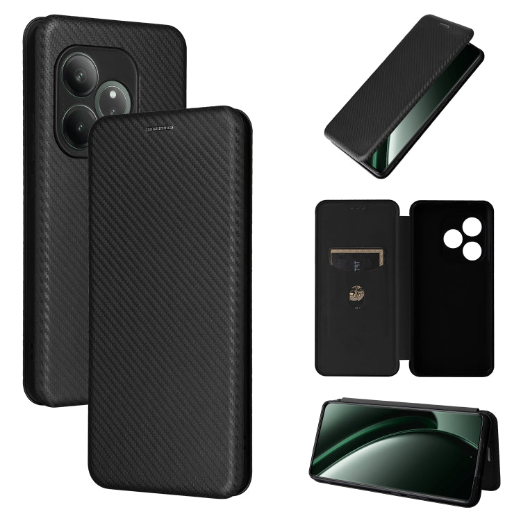 Carbon Fiber Texture Flip Leather Phone Case, For Realme Neo7x 5G, For Realme P3 Pro 5G, For Realme 14 Pro 5G Global, For Realme C75 4G, For Realme CT7 Pro, For Realme 13 Pro / 13 Pro+, For Realme GT 6 / GT 6T, For Realme GT Neo6 / GT Neo6 SE          ...
