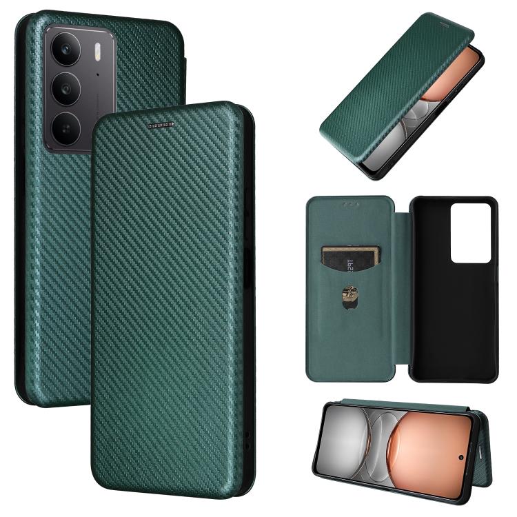 Carbon Fiber Texture Flip Leather Phone Case, For Realme Neo7x 5G, For Realme P3 Pro 5G, For Realme 14 Pro 5G Global, For Realme C75 4G, For Realme CT7 Pro, For Realme 13 Pro / 13 Pro+, For Realme GT 6 / GT 6T, For Realme GT Neo6 / GT Neo6 SE          ...