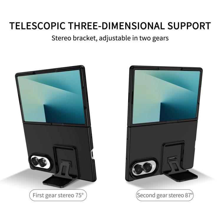Three-dimensional Folding Holder PC Phone Case, For Galaxy Z Fold8 5G, For Galaxy Z Fold8 Ultra 5G, For Galaxy Z Flip8 5G, For Galaxy Z Fold7 5G, For Galaxy Z Flip7 5G, For Samsung Galaxy Z Flip6 5G, For Samsung Galaxy Z Fold6 5G                       ...