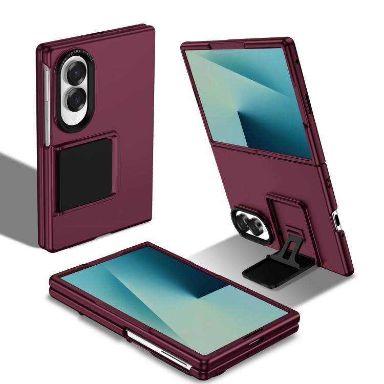 Three-dimensional Folding Holder PC Phone Case, For Galaxy Z Fold8 5G, For Galaxy Z Fold8 Ultra 5G, For Galaxy Z Flip8 5G, For Galaxy Z Fold7 5G, For Galaxy Z Flip7 5G, For Samsung Galaxy Z Flip6 5G, For Samsung Galaxy Z Fold6 5G                       ...