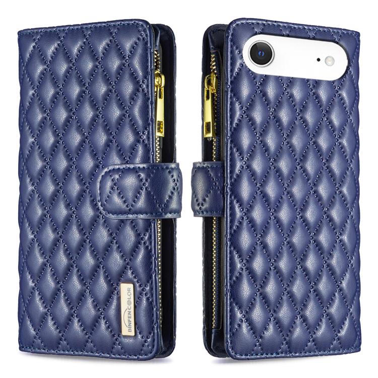 Diamond Lattice Zipper Wallet Leather Flip Phone Case, For iPhone 18 Pro/17 Pro, For iPhone 18 Pro Max/17 Pro Max, For iPhone 17, For iPhone 17 Air, For iPhone 16 Pro Max, For iPhone 16 Pro, For iPhone 16 Plus, For iPhone 16