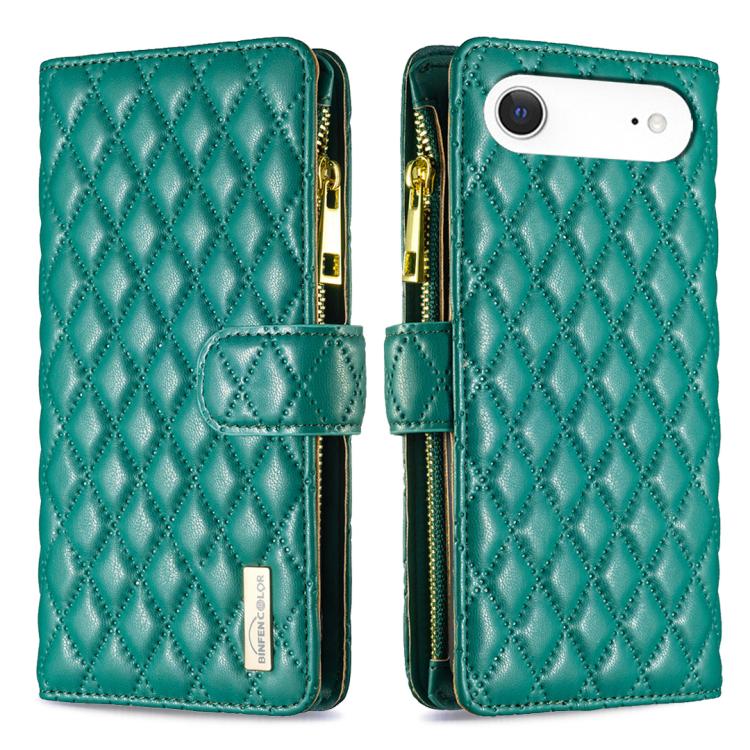 Diamond Lattice Zipper Wallet Leather Flip Phone Case, For iPhone 18 Pro/17 Pro, For iPhone 18 Pro Max/17 Pro Max, For iPhone 17, For iPhone 17 Air, For iPhone 16 Pro Max, For iPhone 16 Pro, For iPhone 16 Plus, For iPhone 16