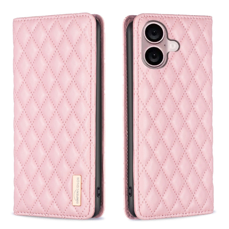 Diamond Lattice Magnetic Leather Flip Phone Case, For iPhone 18 Pro/17 Pro, For iPhone 18 Pro Max/17 Pro Max, For iPhone 17, For iPhone 17 Air, For iPhone 16 Pro Max, For iPhone 16 Pro, For iPhone 16 Plus, For iPhone 16