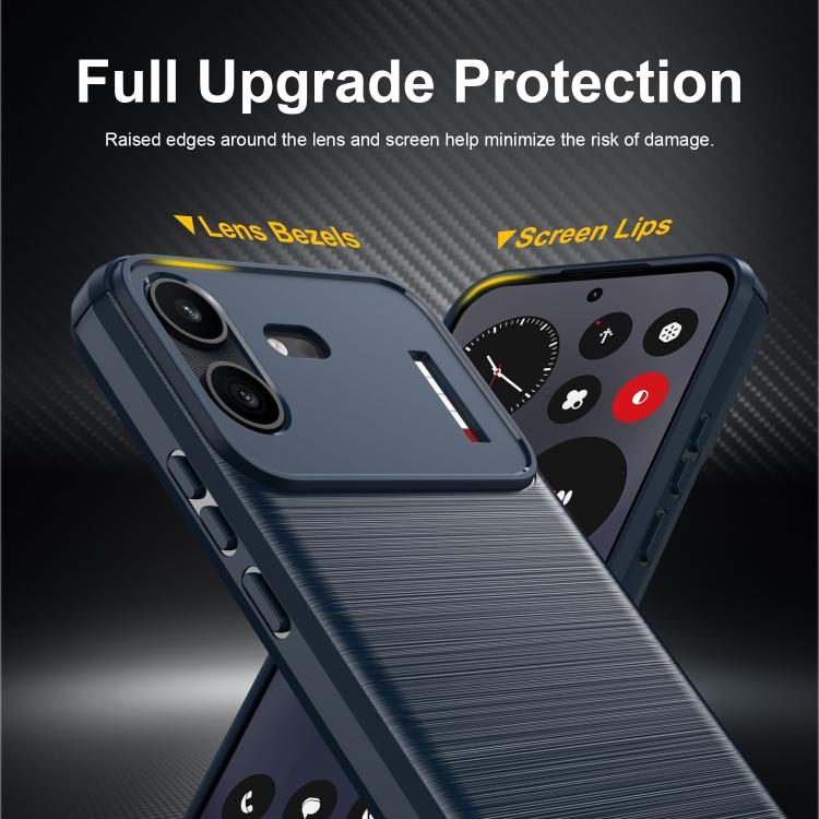 Carbon Fiber Brushed Texture TPU Phone Case, For Nothing Phone 4b, For Nothing Phone 4a Pro, For Nothing Phone 4a, For Nothing Phone 3a Lite, For Nothing Phone 3, For Nothing CMF Phone 2 Pro, For Nothing Phone 3a, For Nothing Phone 3a Pro              ...