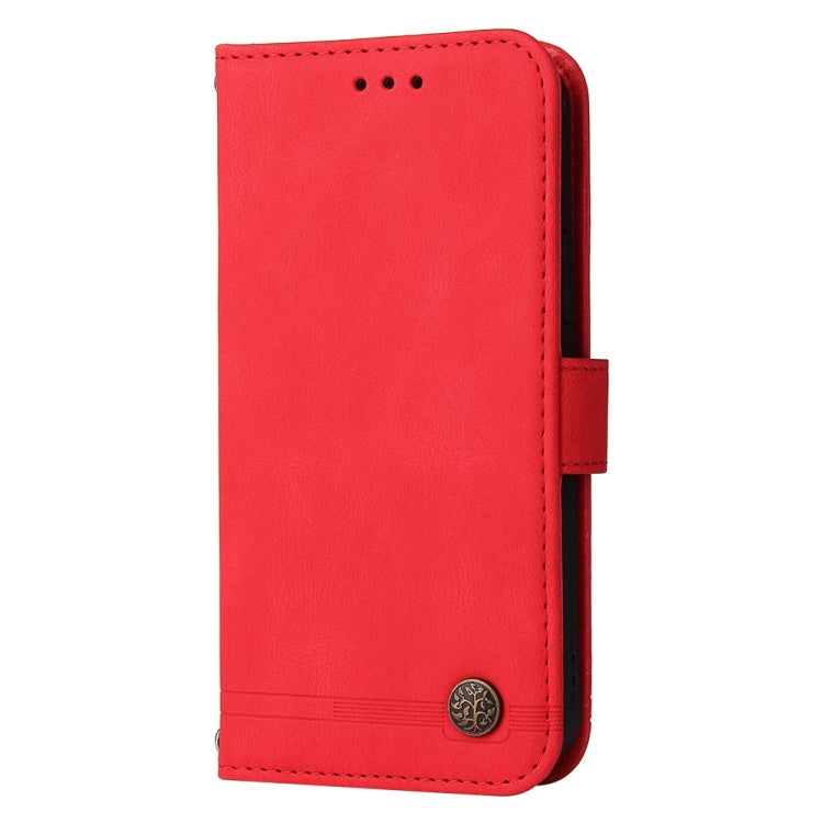 Skin Feel Life Tree Metal Button Leather Phone Case, For vivo Y78 5G Foreign