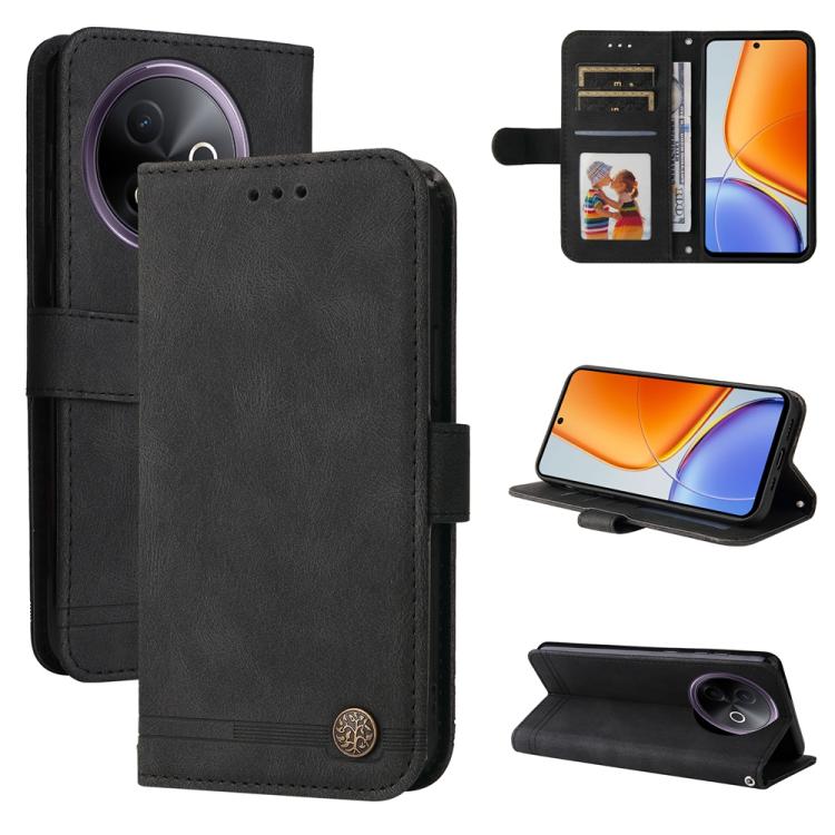 Skin Feel Life Tree Metal Button Leather Phone Case, For vivo Y400 5G, For vivo V60 5G Global, For vivo Y400 Pro 5G / V40e / iQOO Z9s, For vivo V50 Lite 4G / 5G, For vivo Y39 5G / Y300i, For vivo Y29s 5G / Y04 4G, For vivo Y29 4G, For vivo V50         ...