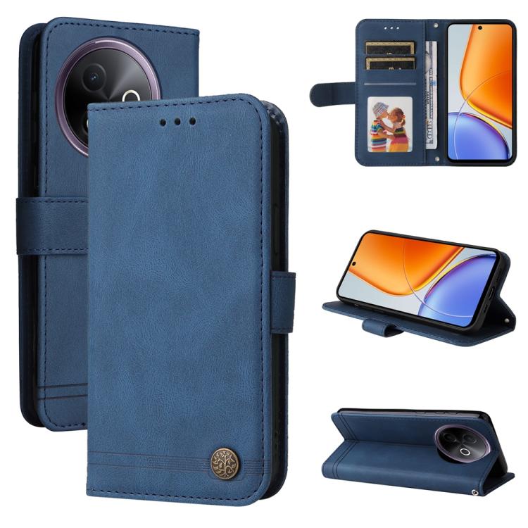 Skin Feel Life Tree Metal Button Leather Phone Case, For vivo Y400 5G, For vivo V60 5G Global, For vivo Y400 Pro 5G / V40e / iQOO Z9s, For vivo V50 Lite 4G / 5G, For vivo Y39 5G / Y300i, For vivo Y29s 5G / Y04 4G, For vivo Y29 4G, For vivo V50         ...