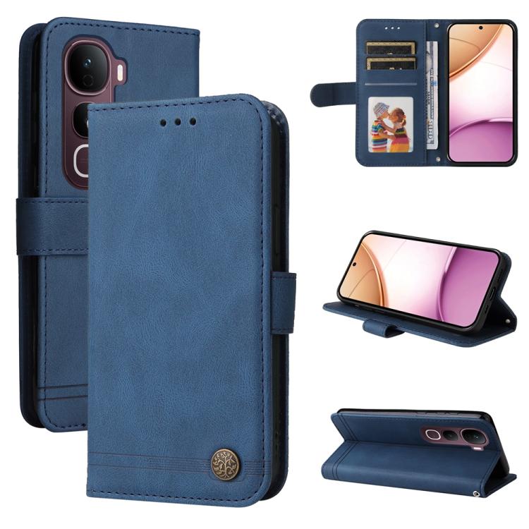 Skin Feel Life Tree Metal Button Leather Phone Case, For vivo Y400 5G, For vivo V60 5G Global, For vivo Y400 Pro 5G / V40e / iQOO Z9s, For vivo V50 Lite 4G / 5G, For vivo Y39 5G / Y300i, For vivo Y29s 5G / Y04 4G, For vivo Y29 4G, For vivo V50         ...