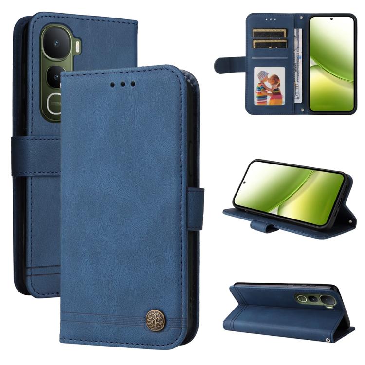 Skin Feel Life Tree Metal Button Leather Phone Case, For vivo Y400 5G, For vivo V60 5G Global, For vivo Y400 Pro 5G / V40e / iQOO Z9s, For vivo V50 Lite 4G / 5G, For vivo Y39 5G / Y300i, For vivo Y29s 5G / Y04 4G, For vivo Y29 4G, For vivo V50         ...