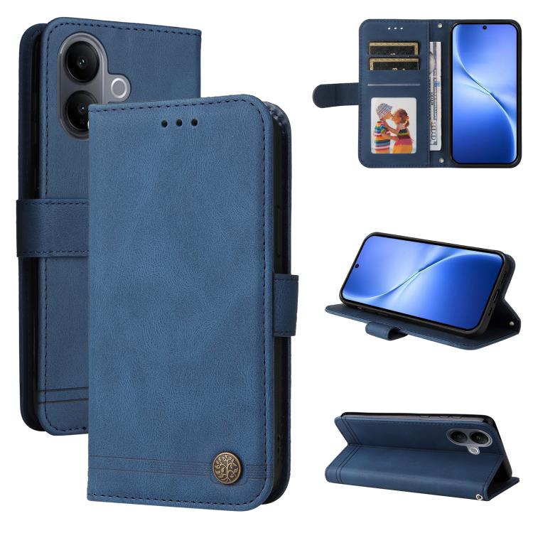 Skin Feel Life Tree Metal Button Leather Phone Case, For vivo Y600 Pro 5G, For vivo Y21 5G 2026 / vivo Y05 4G, For vivo V70 FE 5G, For vivo S50 5G / V70 5G, For vivo Y500 Pro 5G, For vivo X300 Pro, For vivo X300, For vivo V60 Lite 4G / 5G              ...