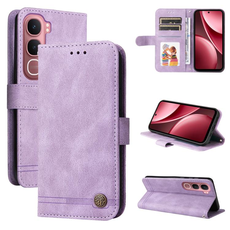 Skin Feel Life Tree Metal Button Leather Phone Case, For vivo Y600 Pro 5G, For vivo Y21 5G 2026 / vivo Y05 4G, For vivo V70 FE 5G, For vivo S50 5G / V70 5G, For vivo Y500 Pro 5G, For vivo X300 Pro, For vivo X300, For vivo V60 Lite 4G / 5G              ...