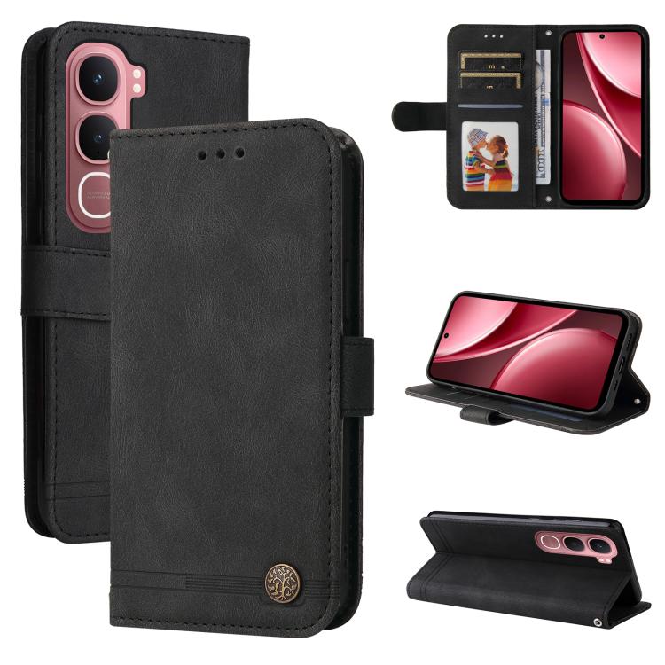 Skin Feel Life Tree Metal Button Leather Phone Case, For vivo Y600 Pro 5G, For vivo Y21 5G 2026 / vivo Y05 4G, For vivo V70 FE 5G, For vivo S50 5G / V70 5G, For vivo Y500 Pro 5G, For vivo X300 Pro, For vivo X300, For vivo V60 Lite 4G / 5G              ...