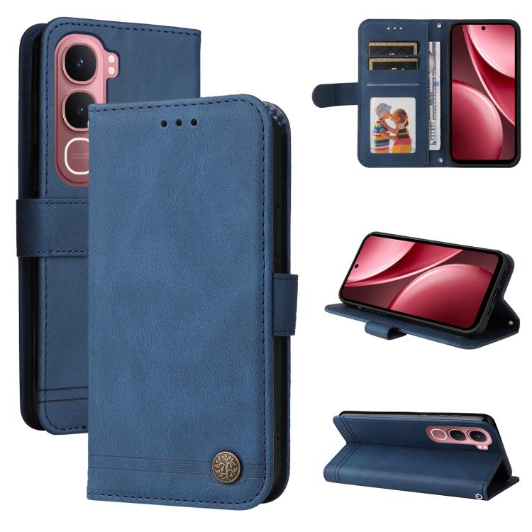 Skin Feel Life Tree Metal Button Leather Phone Case, For vivo Y600 Pro 5G, For vivo Y21 5G 2026 / vivo Y05 4G, For vivo V70 FE 5G, For vivo S50 5G / V70 5G, For vivo Y500 Pro 5G, For vivo X300 Pro, For vivo X300, For vivo V60 Lite 4G / 5G              ...