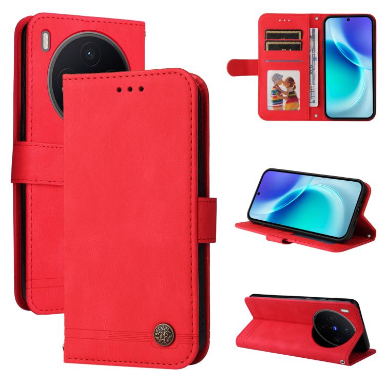 Skin Feel Life Tree Metal Button Leather Phone Case, For vivo Y600 Pro 5G, For vivo Y21 5G 2026 / vivo Y05 4G, For vivo V70 FE 5G, For vivo S50 5G / V70 5G, For vivo Y500 Pro 5G, For vivo X300 Pro, For vivo X300, For vivo V60 Lite 4G / 5G              ...