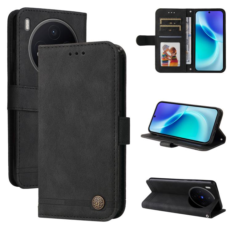 Skin Feel Life Tree Metal Button Leather Phone Case, For vivo Y600 Pro 5G, For vivo Y21 5G 2026 / vivo Y05 4G, For vivo V70 FE 5G, For vivo S50 5G / V70 5G, For vivo Y500 Pro 5G, For vivo X300 Pro, For vivo X300, For vivo V60 Lite 4G / 5G              ...