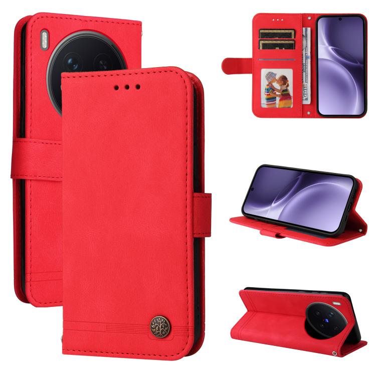 Skin Feel Life Tree Metal Button Leather Phone Case, For vivo Y600 Pro 5G, For vivo Y21 5G 2026 / vivo Y05 4G, For vivo V70 FE 5G, For vivo S50 5G / V70 5G, For vivo Y500 Pro 5G, For vivo X300 Pro, For vivo X300, For vivo V60 Lite 4G / 5G              ...