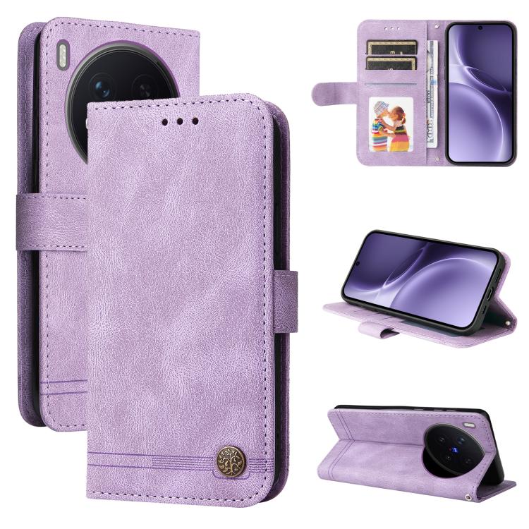 Skin Feel Life Tree Metal Button Leather Phone Case, For vivo Y600 Pro 5G, For vivo Y21 5G 2026 / vivo Y05 4G, For vivo V70 FE 5G, For vivo S50 5G / V70 5G, For vivo Y500 Pro 5G, For vivo X300 Pro, For vivo X300, For vivo V60 Lite 4G / 5G              ...