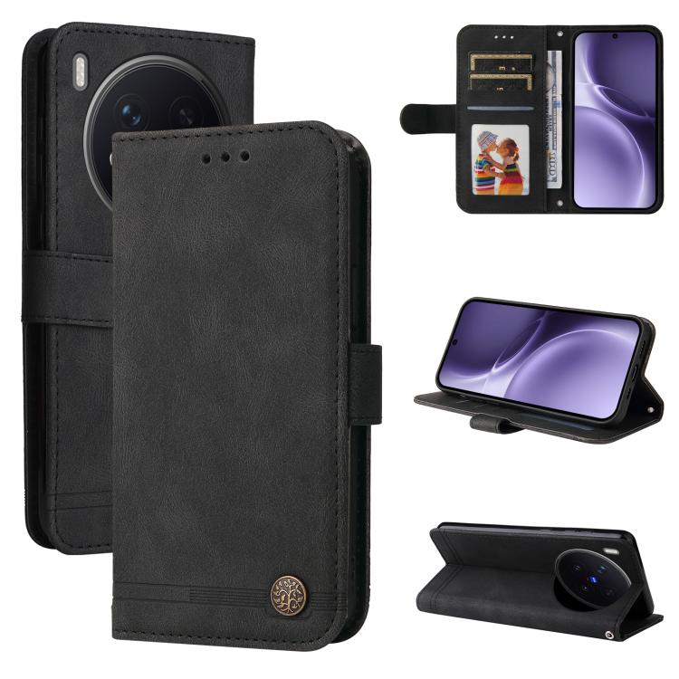 Skin Feel Life Tree Metal Button Leather Phone Case, For vivo Y600 Pro 5G, For vivo Y21 5G 2026 / vivo Y05 4G, For vivo V70 FE 5G, For vivo S50 5G / V70 5G, For vivo Y500 Pro 5G, For vivo X300 Pro, For vivo X300, For vivo V60 Lite 4G / 5G              ...