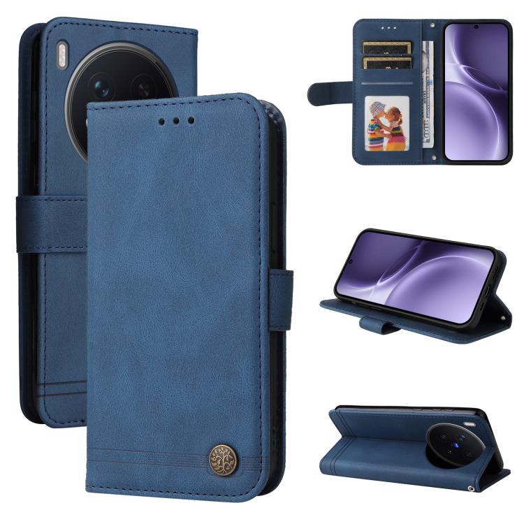 Skin Feel Life Tree Metal Button Leather Phone Case, For vivo Y600 Pro 5G, For vivo Y21 5G 2026 / vivo Y05 4G, For vivo V70 FE 5G, For vivo S50 5G / V70 5G, For vivo Y500 Pro 5G, For vivo X300 Pro, For vivo X300, For vivo V60 Lite 4G / 5G              ...