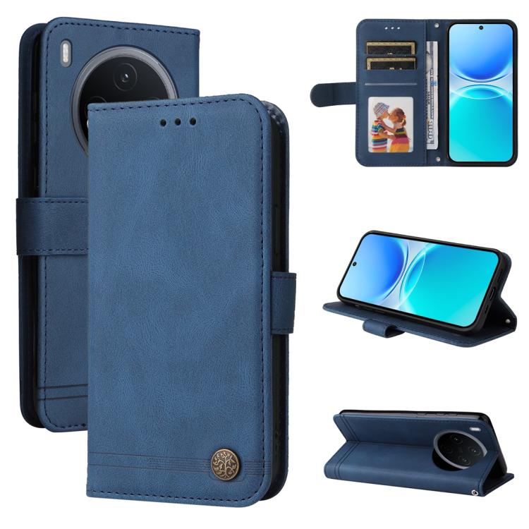 Skin Feel Life Tree Metal Button Leather Phone Case, For vivo Y600 Pro 5G, For vivo Y21 5G 2026 / vivo Y05 4G, For vivo V70 FE 5G, For vivo S50 5G / V70 5G, For vivo Y500 Pro 5G, For vivo X300 Pro, For vivo X300, For vivo V60 Lite 4G / 5G              ...