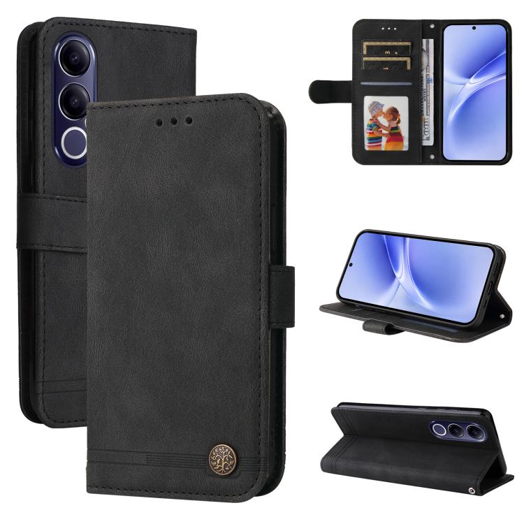 Skin Feel Life Tree Metal Button Leather Phone Case, For vivo Y600 Pro 5G, For vivo Y21 5G 2026 / vivo Y05 4G, For vivo V70 FE 5G, For vivo S50 5G / V70 5G, For vivo Y500 Pro 5G, For vivo X300 Pro, For vivo X300, For vivo V60 Lite 4G / 5G              ...