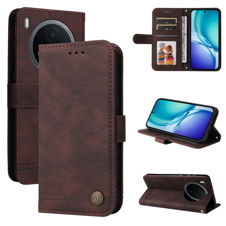 Skin Feel Life Tree Metal Button Leather Phone Case, For vivo S2 5G / V80 Lite IN/PK, For vivo X300 E 5G, For vivo Y500 4G / iQOO Z11 5G / T5 Pro 5G, For vivo Y600 Pro 5G, For vivo Y21 5G 2026 / vivo Y05 4G, For vivo V70 FE 5G, For vivo S50 5G / V70 5G...