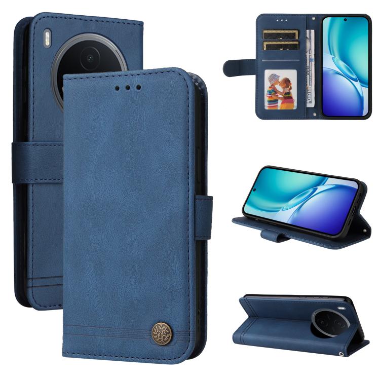 Skin Feel Life Tree Metal Button Leather Phone Case, For vivo Y600 Pro 5G, For vivo Y21 5G 2026 / vivo Y05 4G, For vivo V70 FE 5G, For vivo S50 5G / V70 5G, For vivo Y500 Pro 5G, For vivo X300 Pro, For vivo X300, For vivo V60 Lite 4G / 5G              ...