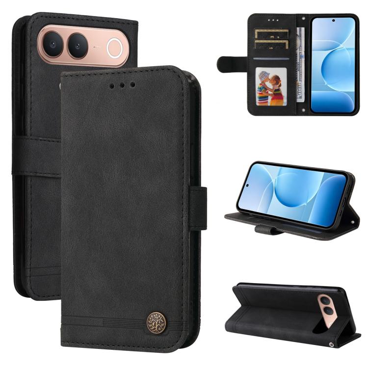 Skin Feel Life Tree Metal Button Leather Phone Case, For vivo S2 5G / V80 Lite IN/PK, For vivo X300 E 5G, For vivo Y500 4G / iQOO Z11 5G / T5 Pro 5G, For vivo Y600 Pro 5G, For vivo Y21 5G 2026 / vivo Y05 4G, For vivo V70 FE 5G, For vivo S50 5G / V70 5G...