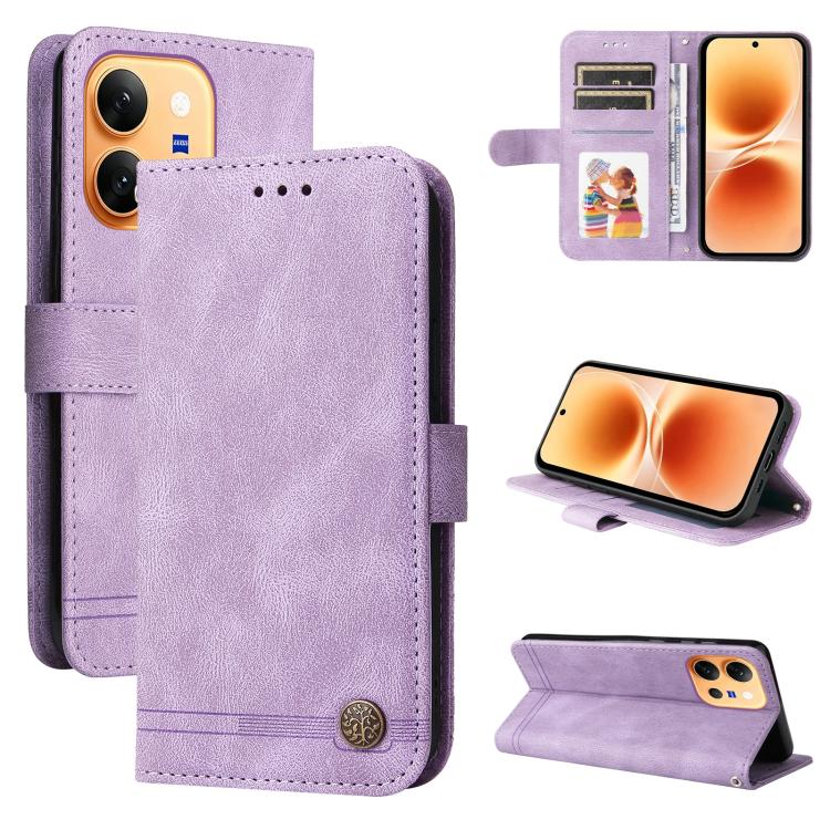 Skin Feel Life Tree Metal Button Leather Phone Case, For vivo S2 5G / V80 Lite IN/PK, For vivo X300 E 5G, For vivo Y500 4G / iQOO Z11 5G / T5 Pro 5G, For vivo Y600 Pro 5G, For vivo Y21 5G 2026 / vivo Y05 4G, For vivo V70 FE 5G, For vivo S50 5G / V70 5G...