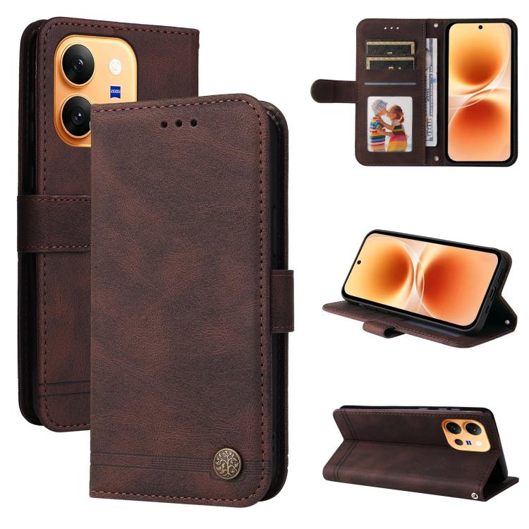 Skin Feel Life Tree Metal Button Leather Phone Case, For vivo S2 5G / V80 Lite IN/PK, For vivo X300 E 5G, For vivo Y500 4G / iQOO Z11 5G / T5 Pro 5G, For vivo Y600 Pro 5G, For vivo Y21 5G 2026 / vivo Y05 4G, For vivo V70 FE 5G, For vivo S50 5G / V70 5G...