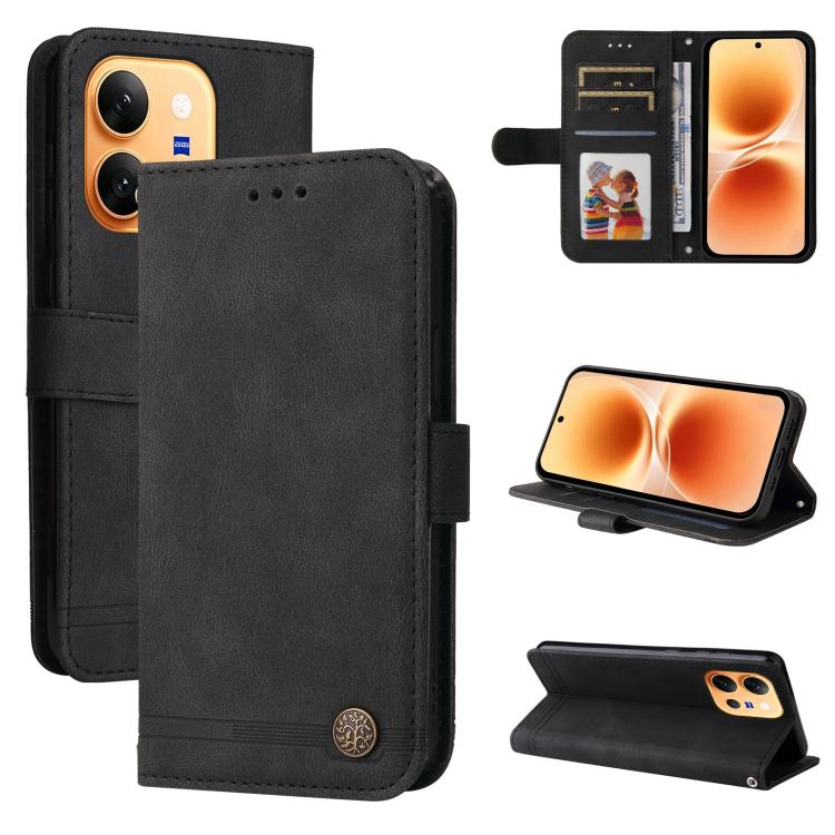 Skin Feel Life Tree Metal Button Leather Phone Case, For vivo S2 5G / V80 Lite IN/PK, For vivo X300 E 5G, For vivo Y500 4G / iQOO Z11 5G / T5 Pro 5G, For vivo Y600 Pro 5G, For vivo Y21 5G 2026 / vivo Y05 4G, For vivo V70 FE 5G, For vivo S50 5G / V70 5G...