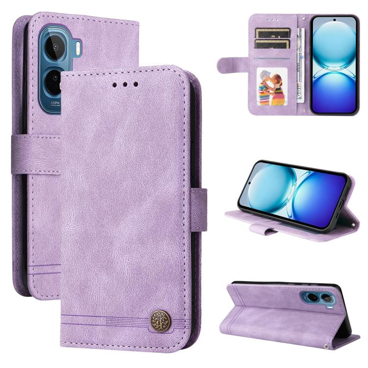 Skin Feel Life Tree Metal Button Leather Phone Case, For vivo S2 5G / V80 Lite IN/PK, For vivo X300 E 5G, For vivo Y500 4G / iQOO Z11 5G / T5 Pro 5G, For vivo Y600 Pro 5G, For vivo Y21 5G 2026 / vivo Y05 4G, For vivo V70 FE 5G, For vivo S50 5G / V70 5G...