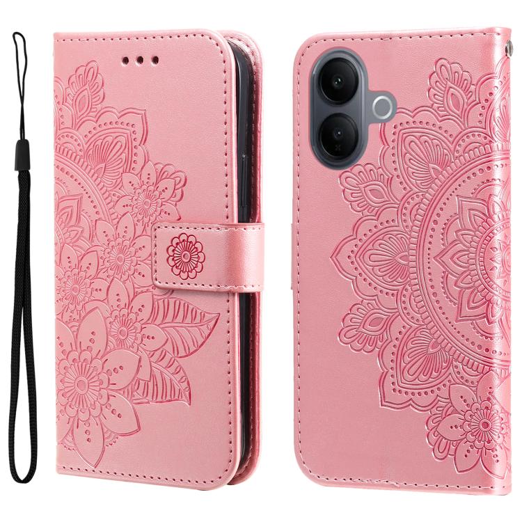 Seven-petal Flowers Embossing Leather Phone Case, For vivo Y600 Pro 5G, For vivo Y21 5G 2026 / vivo Y05 4G, For vivo V70 FE 5G, For vivo S50 5G / V70 5G, For vivo Y500 Pro 5G, For vivo X300 Pro, For vivo X300, For vivo V60 Lite 4G / 5G                 ...