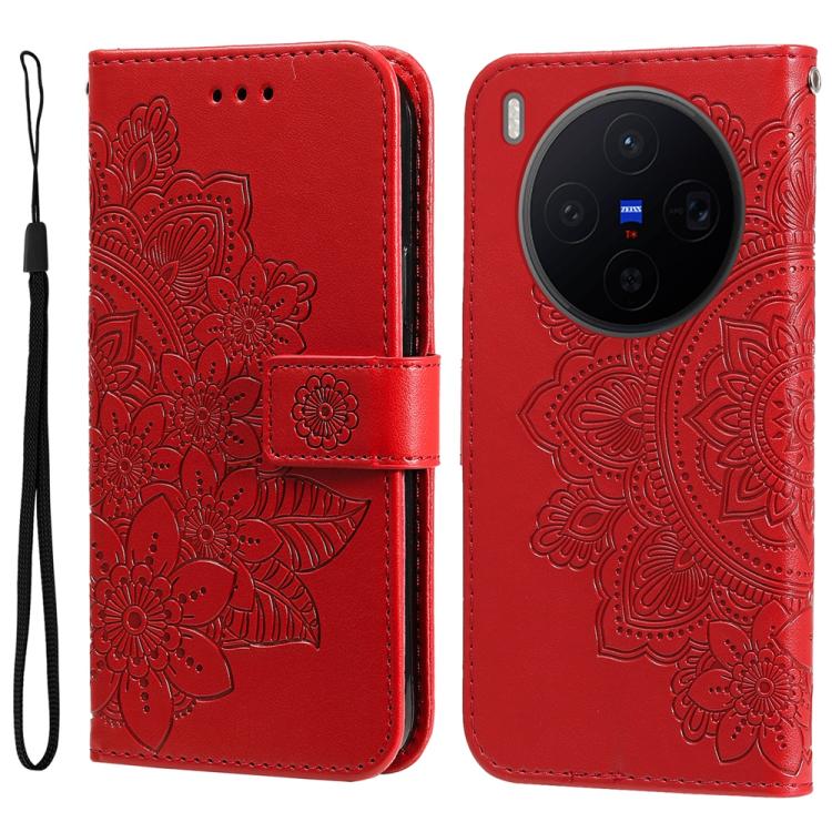 Seven-petal Flowers Embossing Leather Phone Case, For vivo Y600 Pro 5G, For vivo Y21 5G 2026 / vivo Y05 4G, For vivo V70 FE 5G, For vivo S50 5G / V70 5G, For vivo Y500 Pro 5G, For vivo X300 Pro, For vivo X300, For vivo V60 Lite 4G / 5G                 ...
