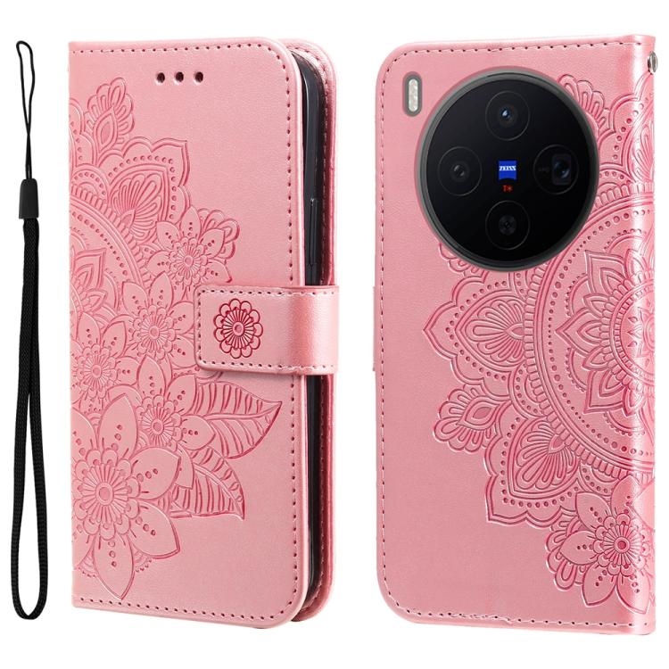 Seven-petal Flowers Embossing Leather Phone Case, For vivo Y600 Pro 5G, For vivo Y21 5G 2026 / vivo Y05 4G, For vivo V70 FE 5G, For vivo S50 5G / V70 5G, For vivo Y500 Pro 5G, For vivo X300 Pro, For vivo X300, For vivo V60 Lite 4G / 5G                 ...