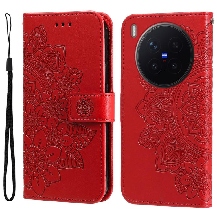 Seven-petal Flowers Embossing Leather Phone Case, For vivo Y600 Pro 5G, For vivo Y21 5G 2026 / vivo Y05 4G, For vivo V70 FE 5G, For vivo S50 5G / V70 5G, For vivo Y500 Pro 5G, For vivo X300 Pro, For vivo X300, For vivo V60 Lite 4G / 5G                 ...