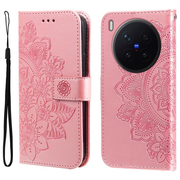 Seven-petal Flowers Embossing Leather Phone Case, For vivo Y600 Pro 5G, For vivo Y21 5G 2026 / vivo Y05 4G, For vivo V70 FE 5G, For vivo S50 5G / V70 5G, For vivo Y500 Pro 5G, For vivo X300 Pro, For vivo X300, For vivo V60 Lite 4G / 5G                 ...