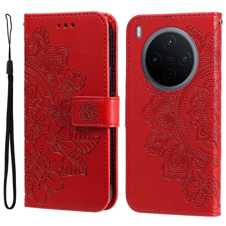 Seven-petal Flowers Embossing Leather Phone Case, For vivo Y600 Pro 5G, For vivo Y21 5G 2026 / vivo Y05 4G, For vivo V70 FE 5G, For vivo S50 5G / V70 5G, For vivo Y500 Pro 5G, For vivo X300 Pro, For vivo X300, For vivo V60 Lite 4G / 5G                 ...