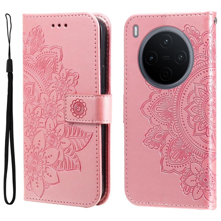 Seven-petal Flowers Embossing Leather Phone Case, For vivo Y600 Pro 5G, For vivo Y21 5G 2026 / vivo Y05 4G, For vivo V70 FE 5G, For vivo S50 5G / V70 5G, For vivo Y500 Pro 5G, For vivo X300 Pro, For vivo X300, For vivo V60 Lite 4G / 5G                 ...
