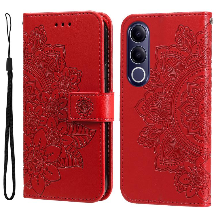 Seven-petal Flowers Embossing Leather Phone Case, For vivo Y600 Pro 5G, For vivo Y21 5G 2026 / vivo Y05 4G, For vivo V70 FE 5G, For vivo S50 5G / V70 5G, For vivo Y500 Pro 5G, For vivo X300 Pro, For vivo X300, For vivo V60 Lite 4G / 5G                 ...