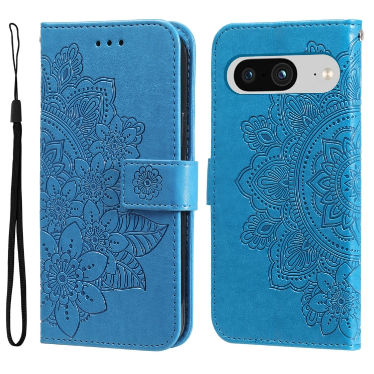 Seven-petal Flowers Embossing Leather Phone Case, For Google Pixel 11 Pro XL, For Google Pixel 11 / Pixel 11 Pro, For Google Pixel 10a, For Google Pixel 9a, For Google Pixel 9 Pro, For Google Pixel 9, For Google Pixel 8a, For Google Pixel 8 Pro        ...