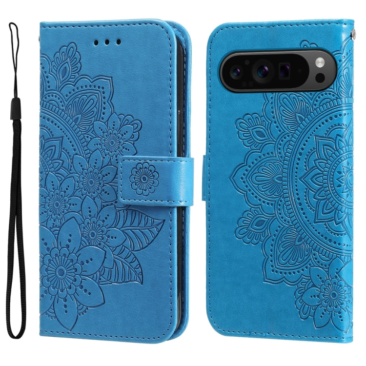 Seven-petal Flowers Embossing Leather Phone Case, For Google Pixel 11 Pro XL, For Google Pixel 11 / Pixel 11 Pro, For Google Pixel 10a, For Google Pixel 9a, For Google Pixel 9 Pro, For Google Pixel 9, For Google Pixel 8a, For Google Pixel 8 Pro        ...