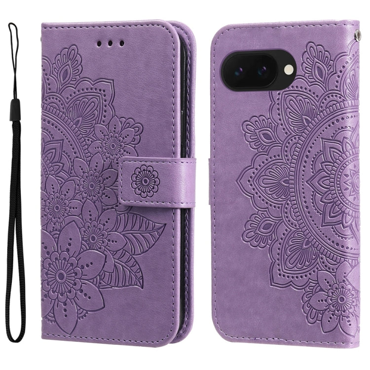 Seven-petal Flowers Embossing Leather Phone Case, For Google Pixel 11 Pro XL, For Google Pixel 11 / Pixel 11 Pro, For Google Pixel 10a, For Google Pixel 9a, For Google Pixel 9 Pro, For Google Pixel 9, For Google Pixel 8a, For Google Pixel 8 Pro        ...