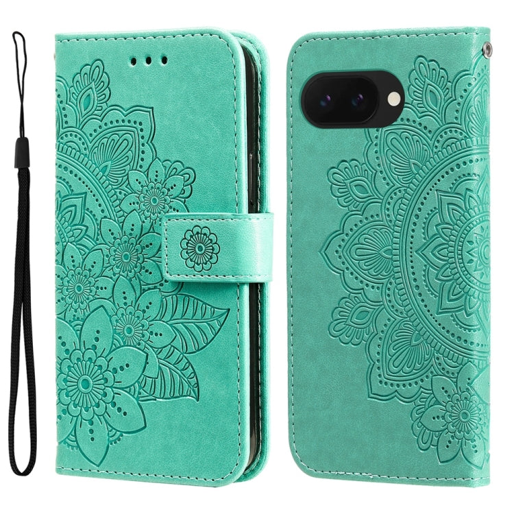 Seven-petal Flowers Embossing Leather Phone Case, For Google Pixel 11 Pro XL, For Google Pixel 11 / Pixel 11 Pro, For Google Pixel 10a, For Google Pixel 9a, For Google Pixel 9 Pro, For Google Pixel 9, For Google Pixel 8a, For Google Pixel 8 Pro        ...